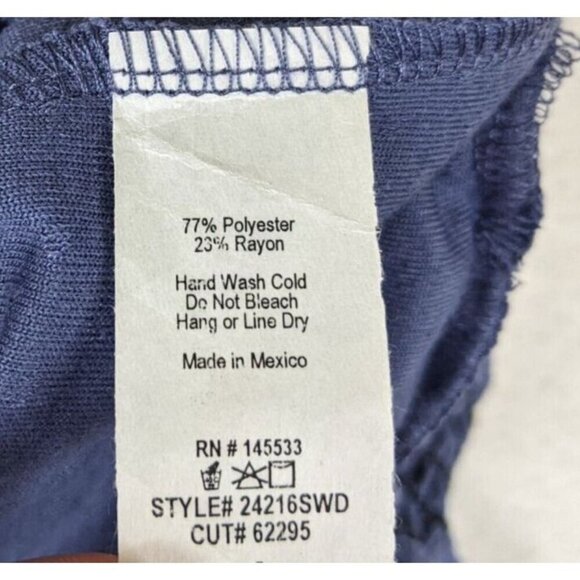 W5 Women's Top Size Medium Purple Stretch Knit Short Sleeve Bohemian - Picture 6 of 9